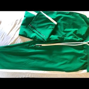 Two tone zipper pants